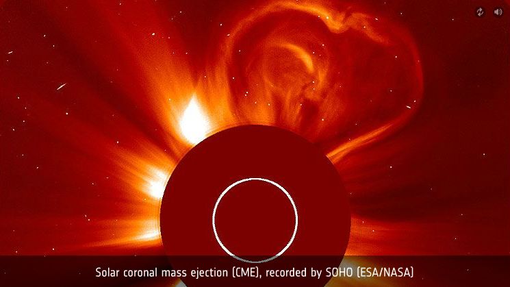 Solar coronal mass ejection shaped like a heart Solar coronal mass ejection shaped like a heart